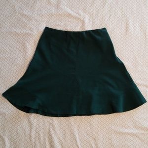 Loft emerald green flounce skirt (size 6)